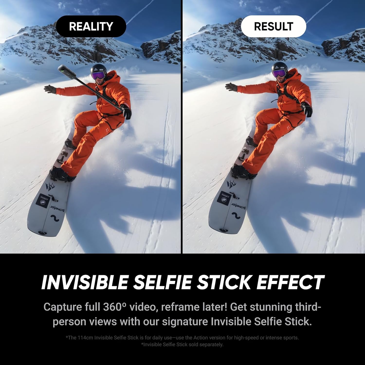 Insta360 X5 360 Camera Standalone – 8K Low-Light, Black
