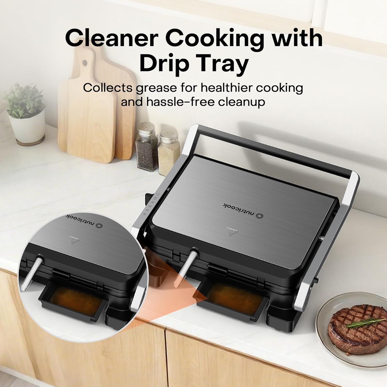 Nutricook 2000W Ceramic Contact Grill Nutricook 2000W Ceramic Contact Grill