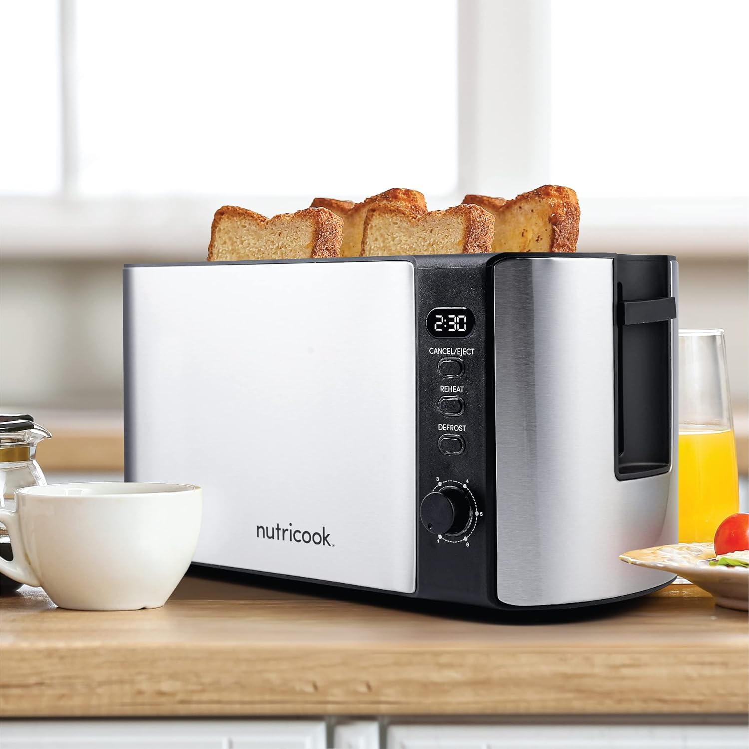 Nutricook Digital 4-Slice Toaster with LED Display