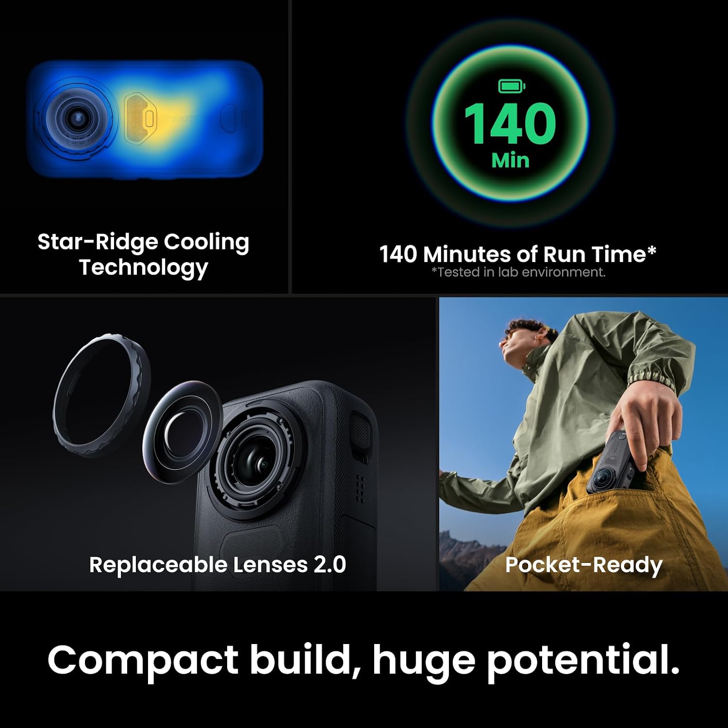 Insta360 X6 360° Camera Essentials Bundle – 8K 1-Inch Dual Sensors