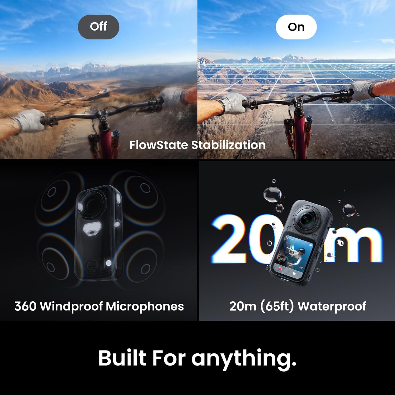 Insta360 X6 360° Camera Essentials Bundle – 8K 1-Inch Dual Sensors