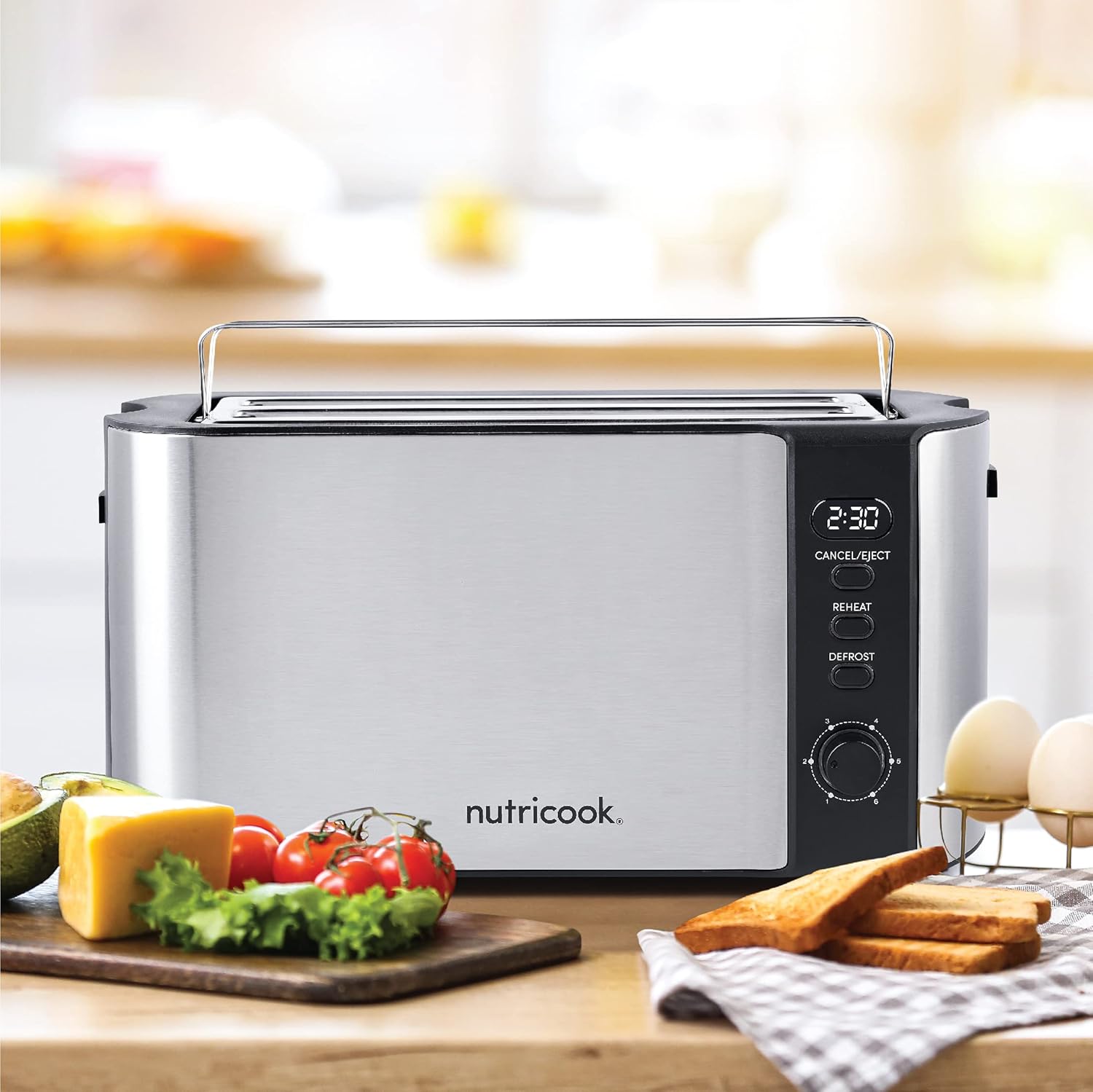 Nutricook Digital 4-Slice Toaster with LED Display