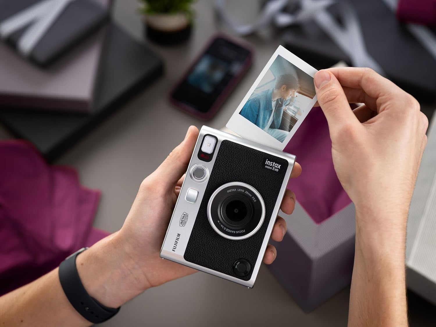 Fujifilm Instax Mini EVO Instant Camera - Black