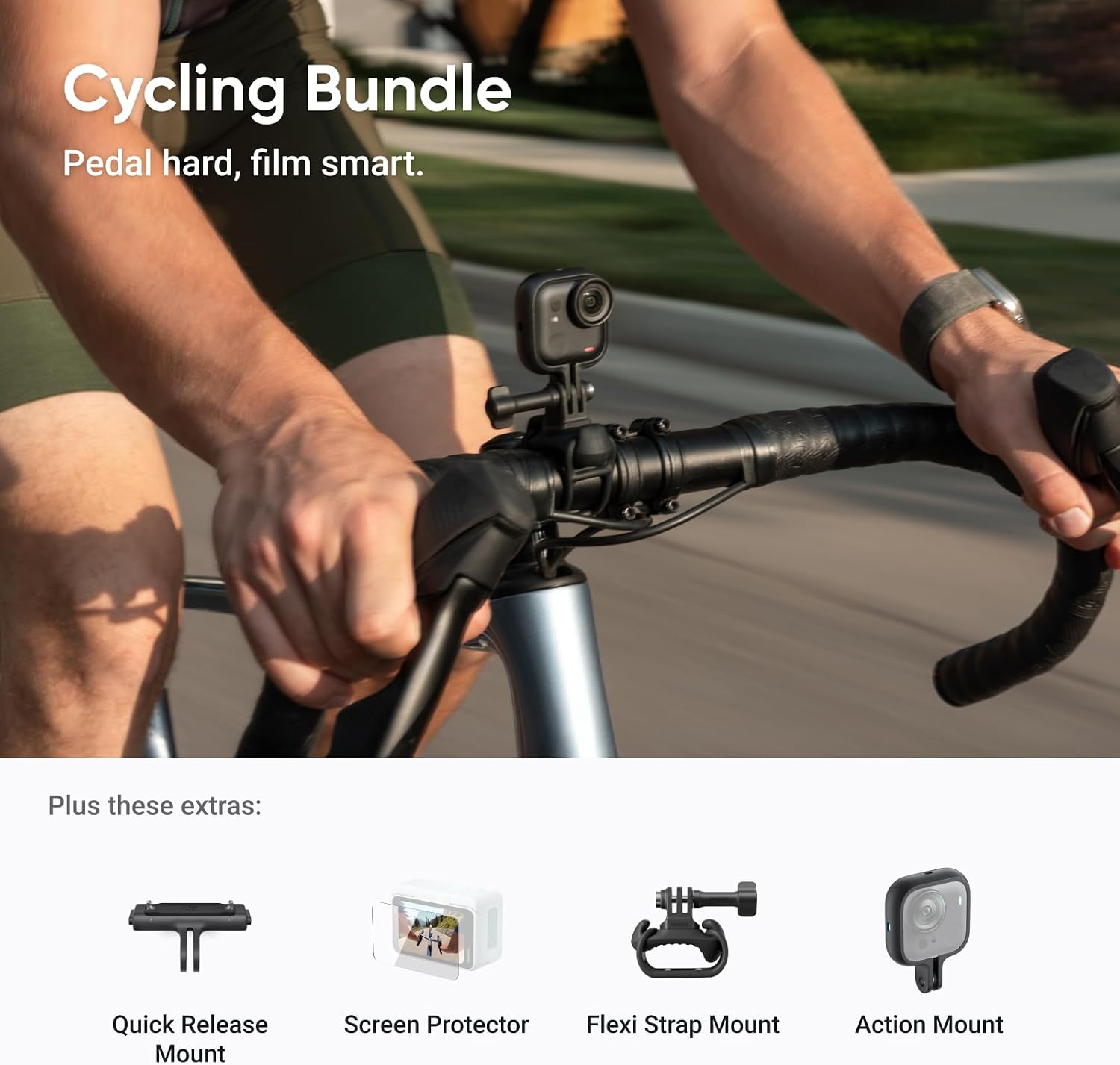Insta360 GO Ultra Premium Cycling Bundle – 4K Bike POV Camera