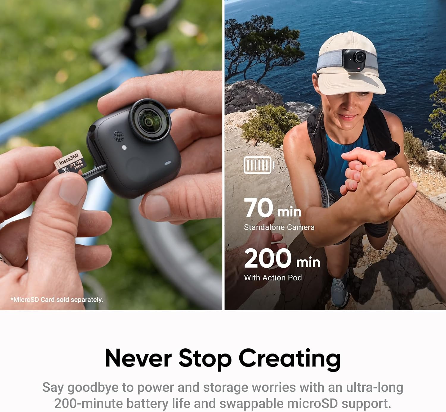 Insta360 GO Ultra Premium Cycling Bundle – 4K Bike POV Camera