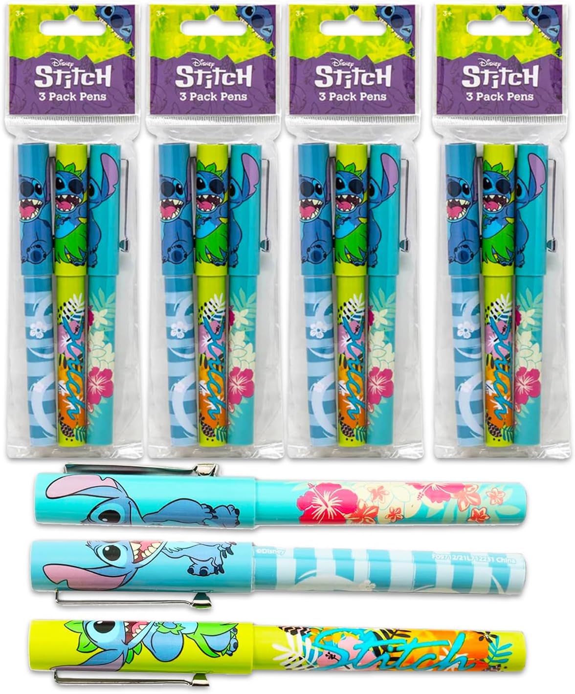 Disney Lilo and Stitch Pen Set - 12 Pack Stitch Party Favors Bundle