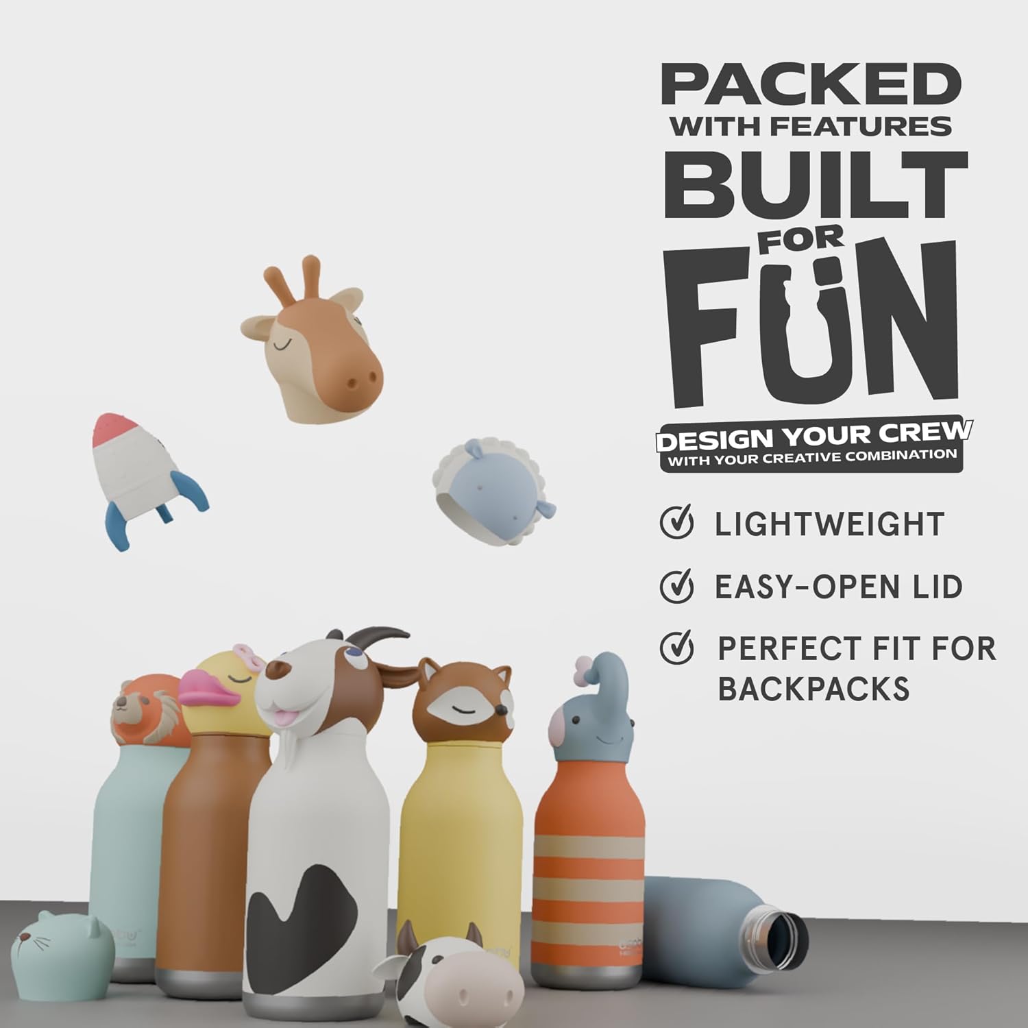 asobu Bestie Insulated Water Bottle (Bear)