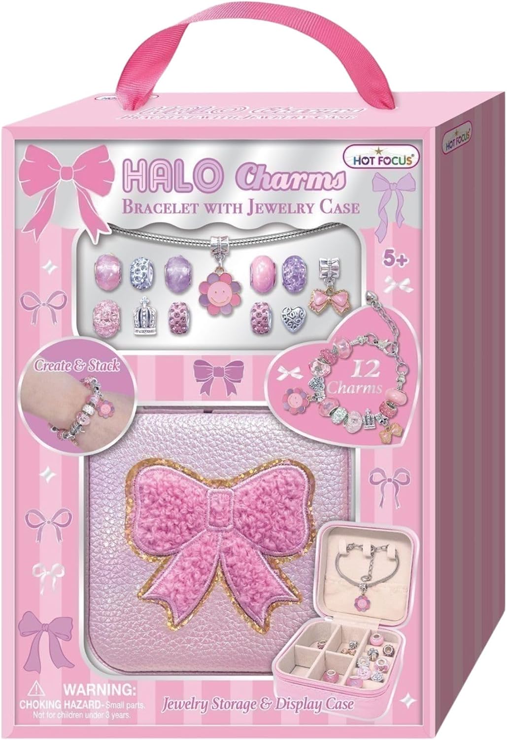 Hot Focus Halo Charms Bracelet with Jewelry Case – Tie-Dye Butterfly