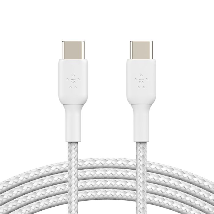 BELKIN BOOSTCHARGE C - C BRAIDED CABLE 1M - White BELKIN BOOSTCHARGE C - C BRAIDED CABLE 1M - White
