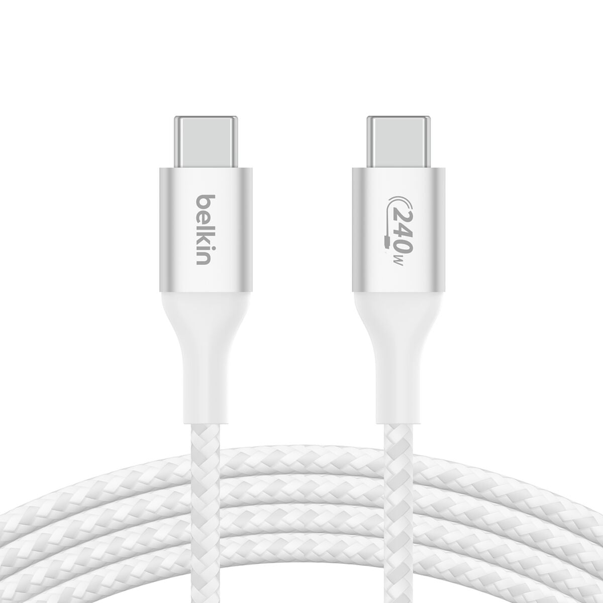 Belkin BoostCharge Braided USB-C to USB-C Cable 240W 1m - White