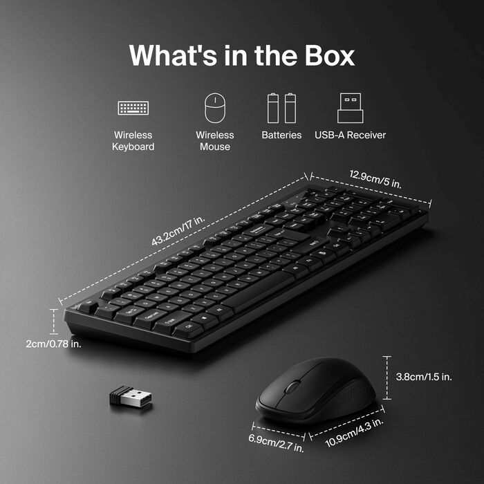 Wireless Keyboard and Mouse Combo