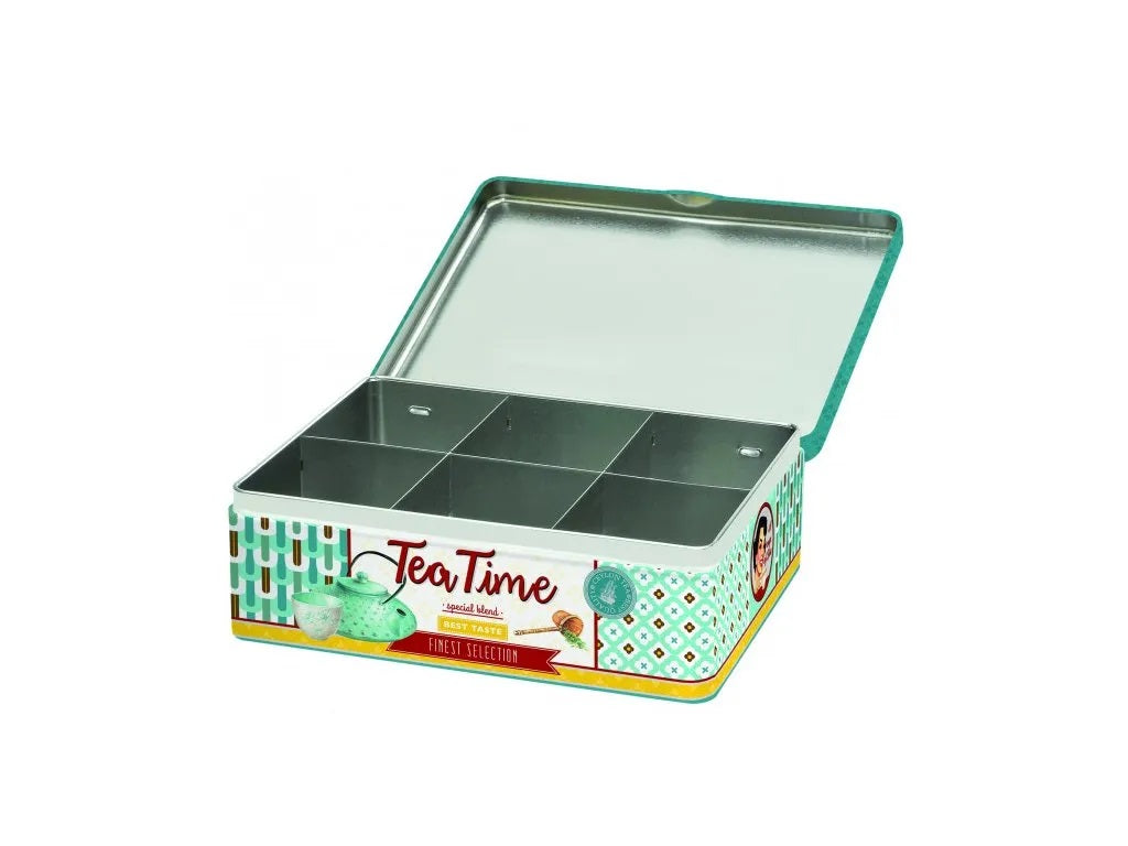 Easy Life Tea Time 6-Compartment Tea Box - Multicolored