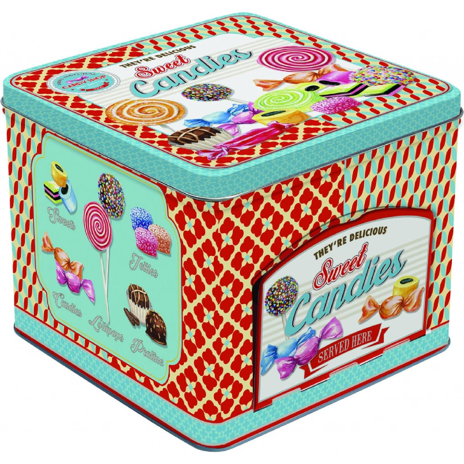 Easy Life Sweet Candies 14x12cm Tin Box - Multicolored