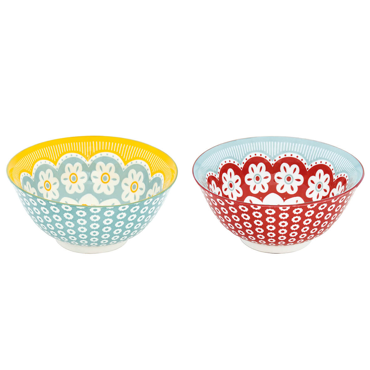 Easy Life Daisy 2-Piece 15cm Bowl Set in Box - Multicolored