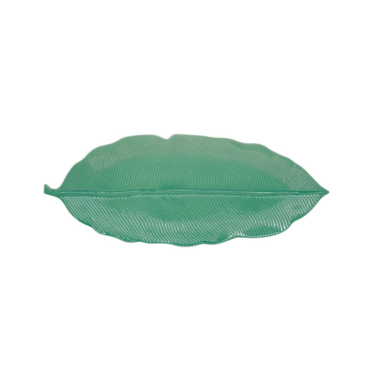 Easy Life Madagascar 39x16cm Tropical Leaf Serving Platter in Box - Light Green