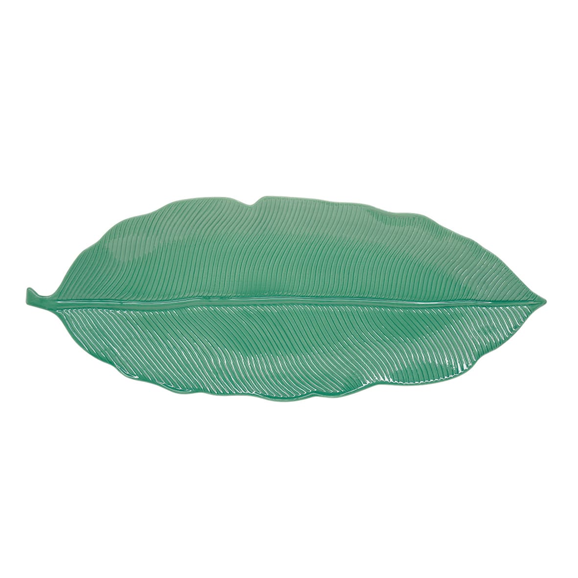Easy Life Madagascar 47x19cm Tropical Leaf Serving Platter in Box - Light Green