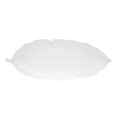 Easy Life Madagascar 47x19cm Tropical Leaf Serving Platter in Box - White