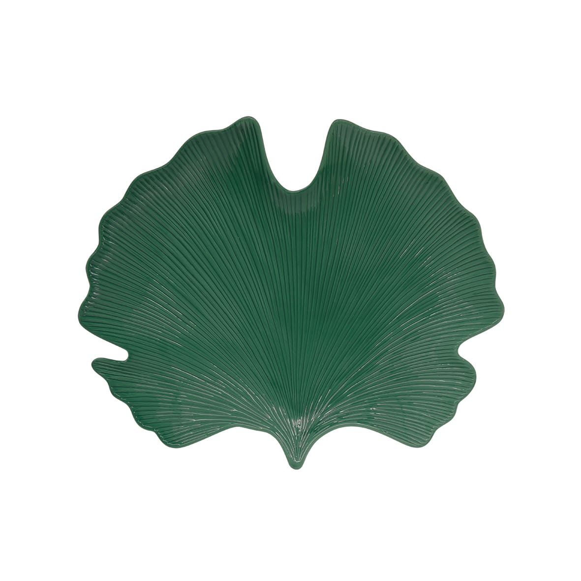 Easy Life Madagascar 35x29cm Ginko Leaf Serving Platter - Green