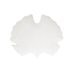 Easy Life Madagascar 35x29cm Ginko Leaf Serving Platter - White