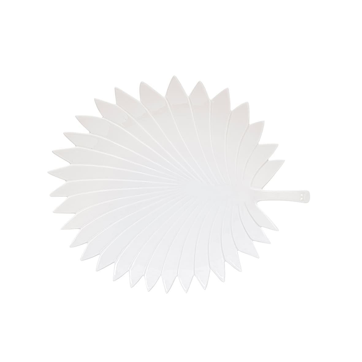 Easy Life Madagascar 35x29cm Leaf Serving Platter - White