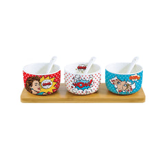 Easy Life Pop Art 7-Piece Dipping Set in Box - Multicolored