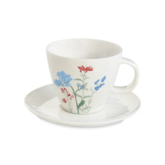 Easy Life Mille Fleurs 250ml Cup & Saucer Set in Box - Blue & Red