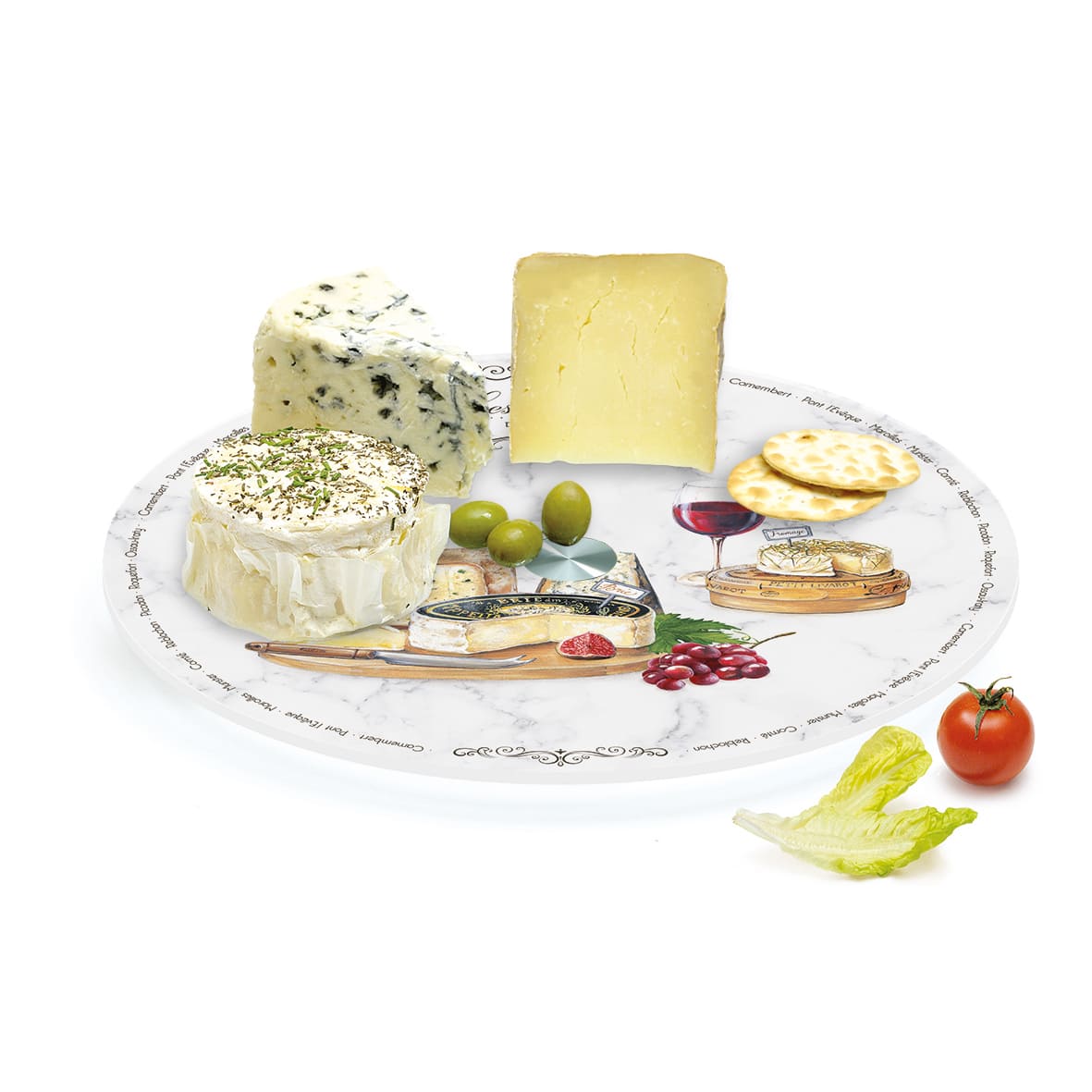 Easy Life Fromages 32cm Revolving Platter - Multicolored