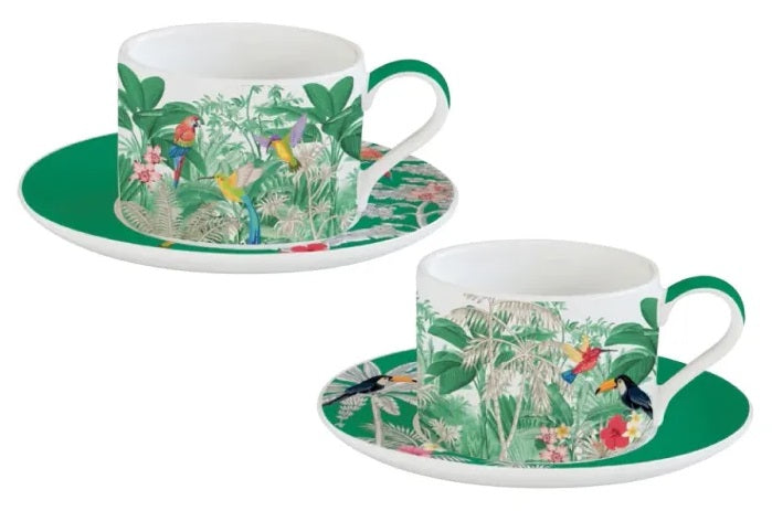 Easy Life Exotic Heaven 240ml 4-Piece Teacups Set in Box - Multicolored
