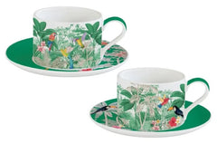 Easy Life Exotic Heaven 240ml 4-Piece Teacups Set in Box - Multicolored