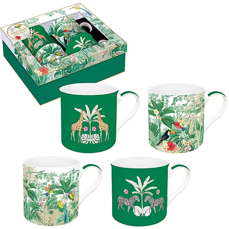 Easy Life Exotic Heaven 300ml 4-Piece Mugs Set in Box - Multicolored