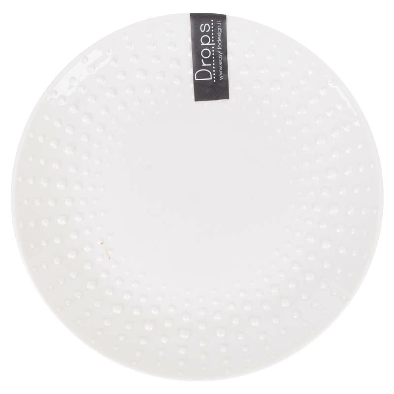 Easy Life Drops 21cm Side Plate - White
