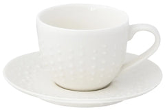 Easy Life Drops 110ml Coffee Cup & Saucer Set - White