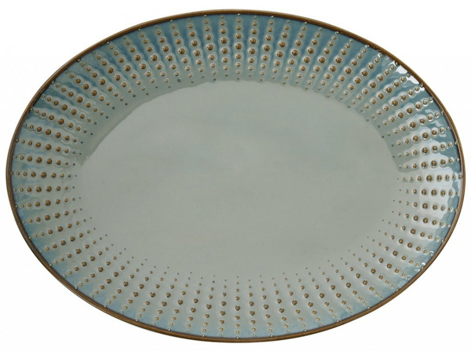 Easy Life Drops 32x23cm Oval Tray - Celadon