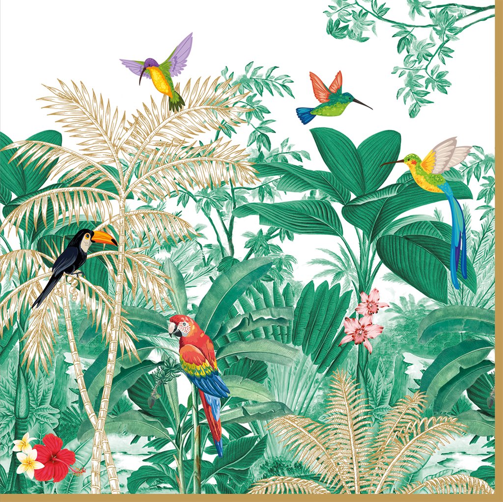 Easy Life Exotic Heaven 20-Piece Paper Napkin Set - Multicolored