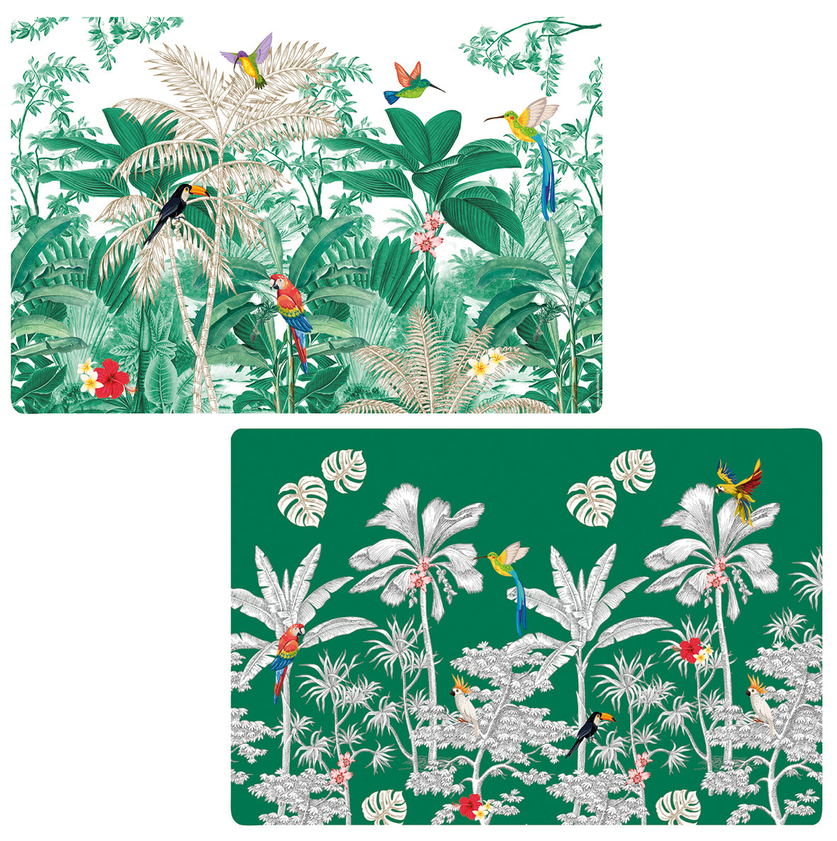 Easy Life Exotic Heaven 45x30cm Double-Sided Placemat - Multicolored