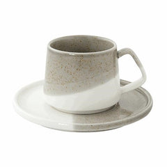 Easy Life Double 130ml Coffee Cup & Saucer Set - Beige