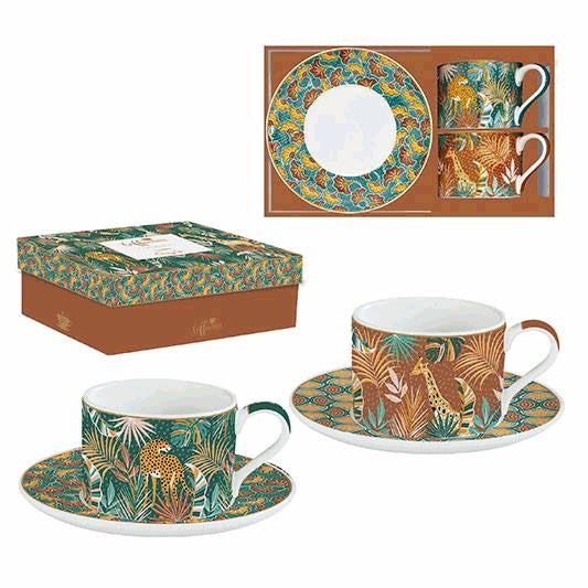 Easy Life Namibia 240ml 4-Piece Cups & Saucers Set in Box - Multicolored
