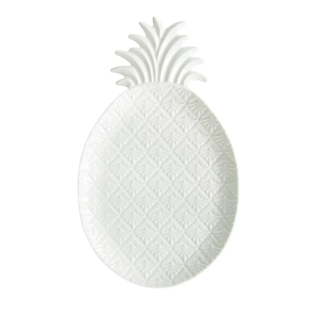 Easy Life Madagascar 28x17cm Pineapple Serving Platter in Box - White