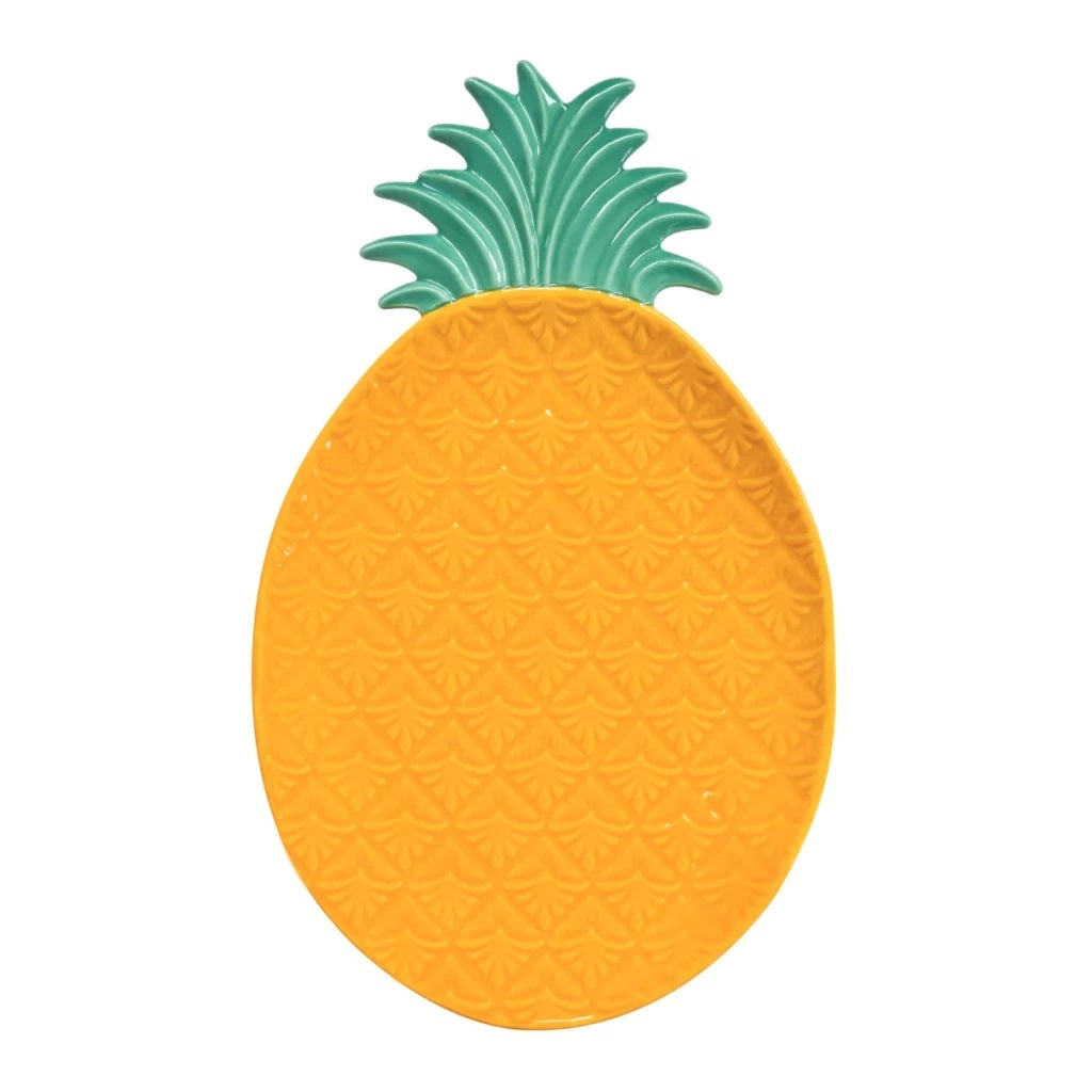 Easy Life Madagascar 28x17cm Pineapple Serving Platter in Box - Yellow