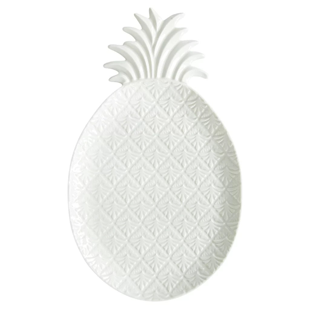 Easy Life Madagascar 36x21.5cm Pineapple Serving Platter in Box - White
