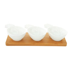 Easy Life Madagascar 4-Piece Pineapple Appetizer Set - White