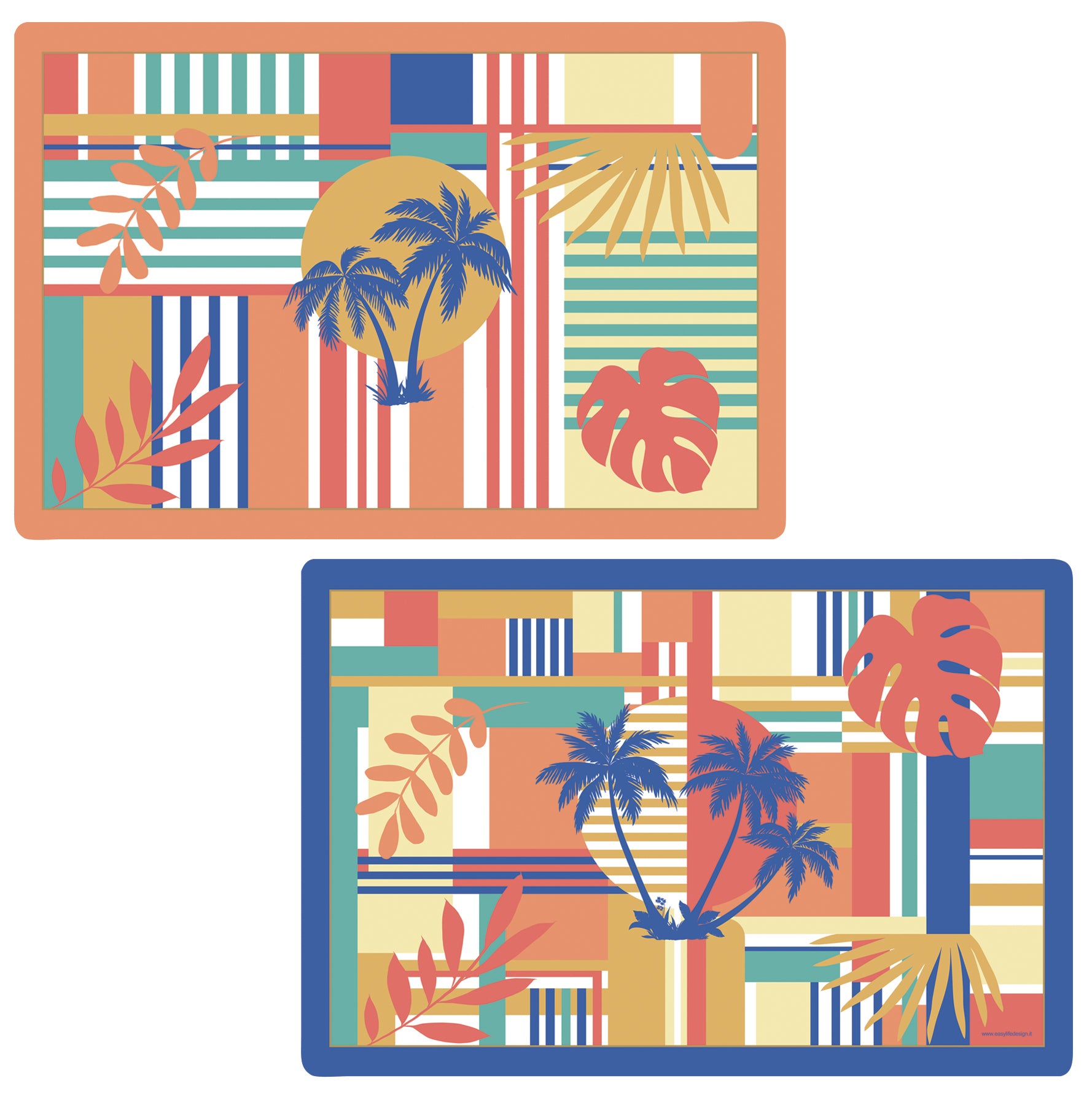 Easy Life Bahia 45x30cm Double-Sided Placemat - Multicolored