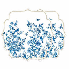 Easy Life Paradise Garden 2-Piece 34.5cm Mat Set - White & Blue