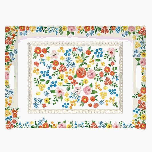 Easy Life Boho Flowers 52x37cm Tray - Multicolored