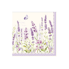 Easy Life Lavender Field 20-Piece Paper Napkin Set - Multicolored