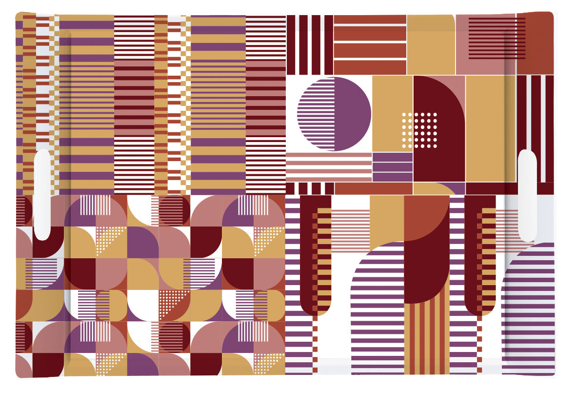 Easy Life Geometric Art 49x34cm Tray - Multicolored