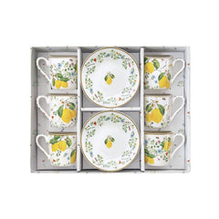 Easy Life Fleurs et Citrons 12-Piece Coffee Set - Multicolored