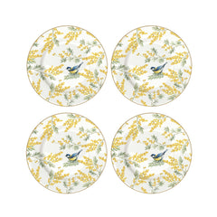 Easy Life Mimosa 4-Piece Dessert Plate Set in Box - Multicolored