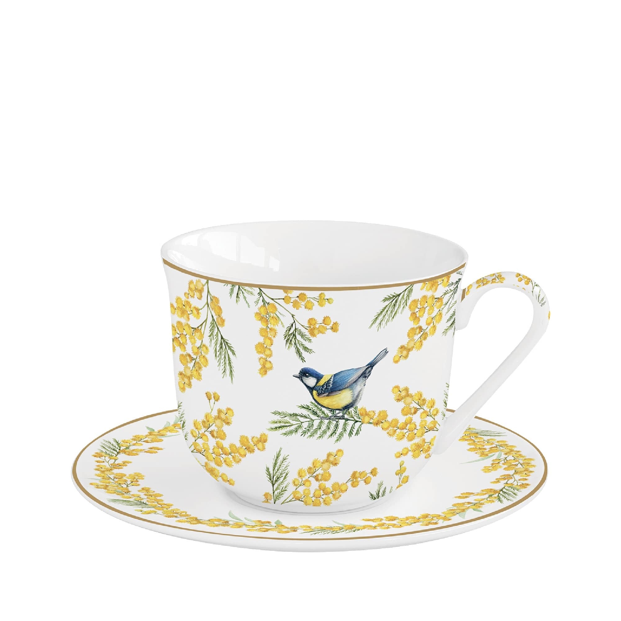 Easy Life Mimosa 370ml Teacup & Saucer Set - Multicolored