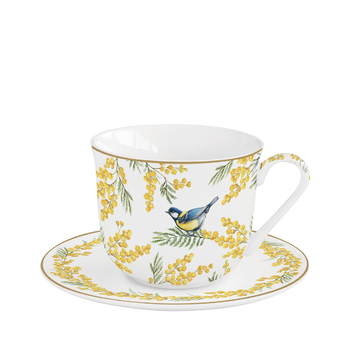 Easy Life Mimosa 370ml Teacup & Saucer Set - Multicolored